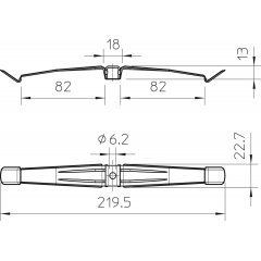 Atsperklemme 2x8 NYM3x1,5, V2A, 1.4310, 2B