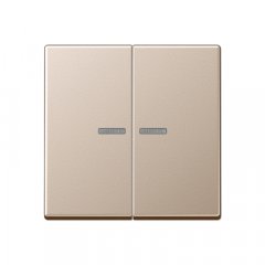 Taustiņs 2-viet ar indikācijas logu, Serie A, šampanieša krāsā