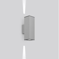 Gaismeklis TECHNO PRO, 13...28 W, 400...800 lm, 830, silver, DALI Wall luminaires, L 100 B 154 H 307, Transparent glass