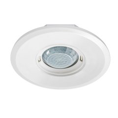 360° ceiling-mounted presence detector, recessed-mounted, approx. range Ø 8 m, remotely controlled, round white