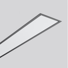 Gaismeklis LESS IS MORE vario, 13 W, 1650 lm, 840, black, DALI Recessed ceiling and wall luminaires, L 867 B 124 H 2 HEL 103, Plastic (PMMA) prismatic