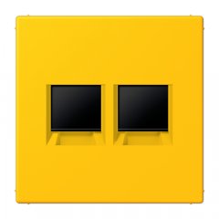 Virsma (ar fiksatoru) modulārai datu rozetei 2-vietīga, UMA-CAT6A, termoplasts lakots, Serie LS, le jaune vif