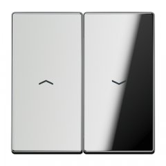 Taustiņs 2-viet žalūziju slēdzim, ar virzienrādītāju, hromēts metāls, Serie LS, glanzchrom