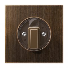 Virsma ar grozāmu slēdzi, Messing, Serie LS, Messing antik