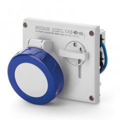 Kontaktligzda ar atdalītāju INTERLOCKED SOCKET 2P+E IP67 16A 6h