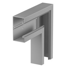 Plakanais stūris 70x130mm, PVC, akmens pelēks, 7030