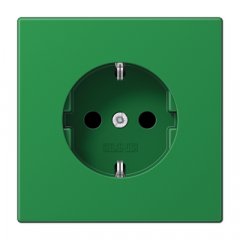 Kontaktligzda SCHUKO, 16 A 250 V ~, ar bērnu drošību, termoplasts, Serie LS, zaļa