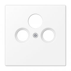 Centrālplate unversālā Sat/BK, termoplasts lakots, Serie LS, sniegbalts matēts