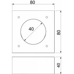 80x80x40, pelēks KAD-8040