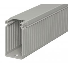 Perforēts vādu kanāls 80x40x2000, PVC, akmens pelēks, 7030 LK4 80040