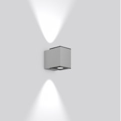 Gaismeklis ZONO PRO, 23 W, 2150 lm, 830, silver, DALI Wall luminaires, L 100 B 154 H 127, Transparent glass