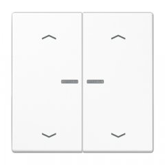 Taustiņs KNX slēdzim ar indikācijas logu un virzienrādītāju 2-viet, duroplasts, Serie LS, balts