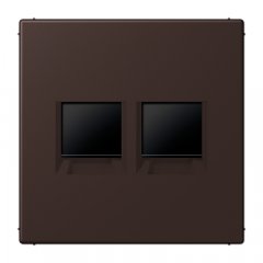 Virsma (ar fiksatoru) modulārai datu rozetei 2-vietīga, UMA-CAT6A, termoplasts lakots, Serie LS, terre d’ombre brûlée 59
