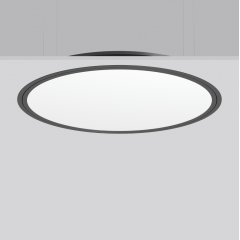 Gaismeklis TRIONA round, 80 W, 8000 lm, 830, anthracite, DALI Recessed ceiling luminaires, D 889 H 2 HEL 89, Plastic (PMMA) opal