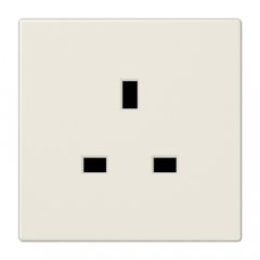 Kontaktligzda Steckdose, 13 A 250 V ~, skrūvju spailes BS 1363-1, 4 mm2, ar bērnu drošību, duroplasts, Serie LS, balts