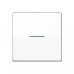 Taustiņs ar skrūvējamu stiprinājumu 1-viet ar indikācijas logu, termoplasts, Serie AS, balts