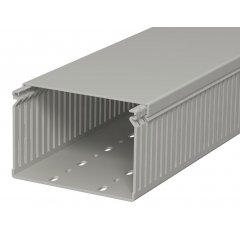 Perforēts vādu kanāls 80x120x2000, PVC, akmens pelēks, 7030 LK4 80120