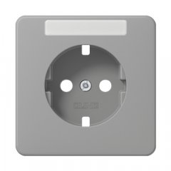 Centrālplate kontaktligzdai marķējams, duroplasts, Serie CD, pelēks