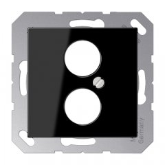 Virsma ar 2 vietām 18,5 mm Ø, termoplasts, Serie A, melns