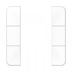 Taustiņs 3-viet, F50, Serie CD, balts