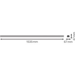 Gaismekļa TruSys 7-polu montāžas sliede DALI 1500 7X2,5,L-1535 mm