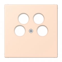 Centrālplate 4-vietīga SAT-TV-kontaktligzda (Ankaro), termoplasts, Serie LS, rose pâle