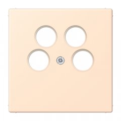 Centrālplate 4-vietīga SAT-TV-kontaktligzda (Ankaro), termoplasts, Serie LS, terre sienne pâle