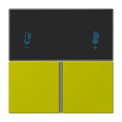 Taustiņs 3-viet, F40 KNX telpas kontrolierim, Serie LS, vert olive vif