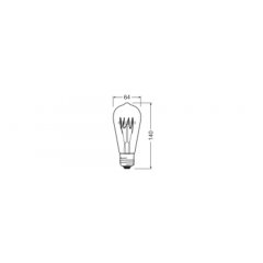 Spuldze Vintage 1906 LED CLASSIC SLIM FILAMNET EDISON DIMMABLE 40 4.8 W/2700 K CLEAR E27