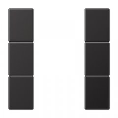 Taustiņs 3-viet, F50, Serie LS, tumša (lakots alumīnijs)