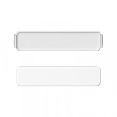 Caurspīdīgs vāks ar ieliktni marķēšanas laukam 9 x 39 mm, LS sērija, ieliktnis balts