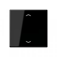 Taustiņs KNX slēdzim, ar virzienrādītāju 1-viet, duroplasts, Serie A, melns