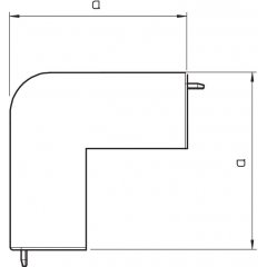 Ārēja stūra vāks 60x90mm, PVC, dzidri balts, 9010