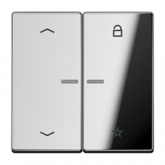 eNet taustiņš unversālais 2-viet, ar bultiņu simboliem<br />
, hromēts metāls, Serie LS, glanzchrom