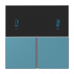 Taustiņs 3-viet, F40 KNX telpas kontrolierim, Serie LS, céruléen vif