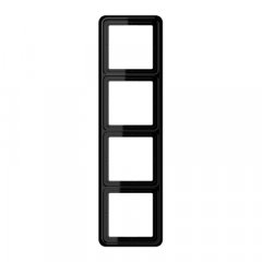 Rāmītis 4-vietīgs, vertikālā un horizontālā montāža, duroplasts, CD 500, melns