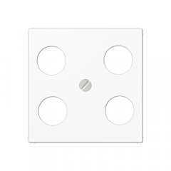 Centrālplate 4-vietīga SAT-TV-kontaktligzda (Hirschmann), termoplasts, Serie AS/A, balts