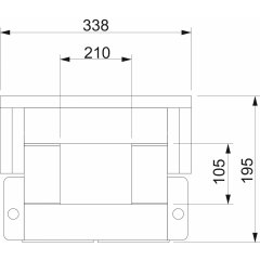 Ugunsdrošs kanāls I90/E30 iekares montāža 1000x105x210, pelēks BSKH09-K1021