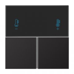 Taustiņs 3-viet, F40 KNX telpas kontrolierim, Serie LS, tumša (lakots alumīnijs)