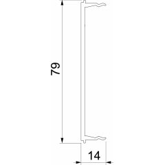 Vāks SIGNA BASE 80 9010 2000x79x14, PVC, dzidri balts, 9010