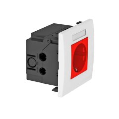 Rozetes komplekts priekš 1-vietīga Modul 45 84x84x59mm, PC, signālsarkana, 3001 SDE-RW D0RT1B