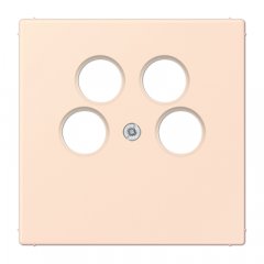 Centrālplate 4-vietīga SAT-TV-kontaktligzda (Ankaro), termoplasts, Serie LS, orange pâle