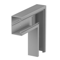 Plakanais stūris 70x110mm, PVC, akmens pelēks, 7030