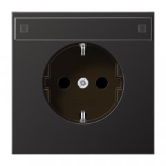 Kontaktligzda SCHUKO, 16 A 250 V ~, marķējams, ar bērnu drošību, Aluminium krāsots, Serie LS, tumša