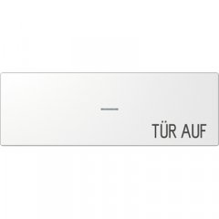 Taustiņs (70 x 212,4 mm), ar indikācijas logu, teksts Tür auf, horizontāli montējams, Serie LS, balts (lackierter Edelstahl)
