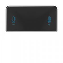 Taustiņs slēdzim ar termometra simbolu, Serie CD, melns