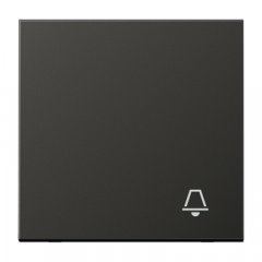 Taustiņs 1-viet, ar zvana simbolu, alumīnijs krāsots, Serie LS, antracīts (lakots alumīnijs)