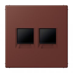 Virsma (ar fiksatoru) modulārai datu rozetei 2-vietīga, UMA-CAT6A, termoplasts lakots, Serie LS, terre sienne brûlée 31