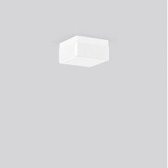 Gaismeklis QUADRAT, white, on/off Ceiling and wall luminaires, L 190 B 190 H 100, Opal glass