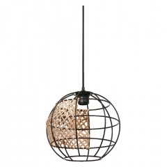 Decor Cage Globe Pendant E27 Black